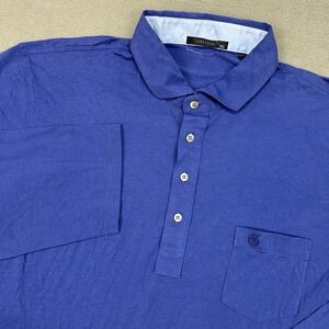 Greyson‎ Polo Shirt Mens XXL Long Sleeve Blue Performance Pocket Golf NWOT
